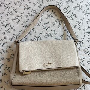 Kate Spade Beige Leather Shoulder Bag
